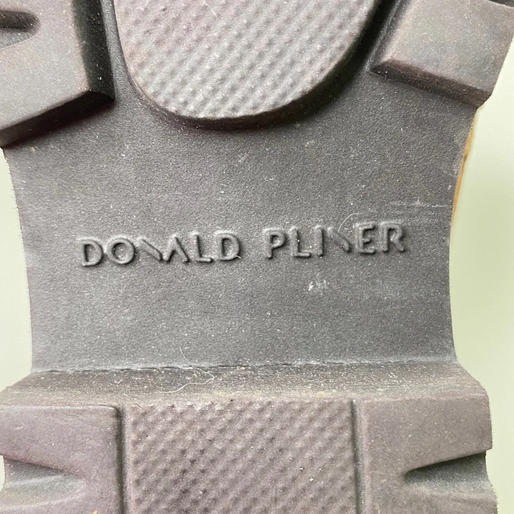 Donald Pliner Helio Suede Bit Buckle‎ Lug Sole Platform Loafers in Saddle Size 7